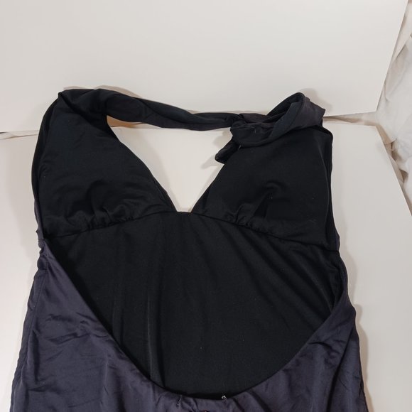 BluMoss Luxury One-Piece Swimwear Villa Classic Halter Maillot Navy Size Small - Picture 8 of 15